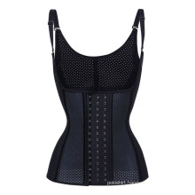 Factory Price Black Plus Size Mesh Vest Shapewear Adjustable Straps Latex Waist Trainer Vest